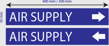 Duct Identification Labels Air Supply