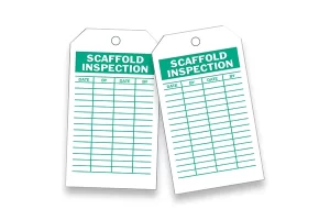 Scaffold Inspection Tags