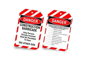 Barricade Safety Tags