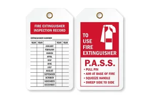 Fire Extinguisher Inspection Tags