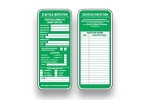 Scaffold Inspection Tags