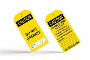Do Not Operate Tags
