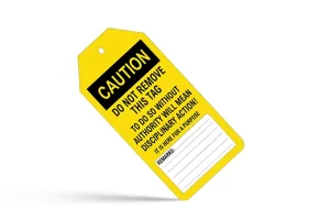 Barricade Safety Tags