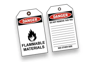 Flammable Warning Tags