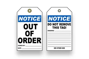 Out of Service Tags