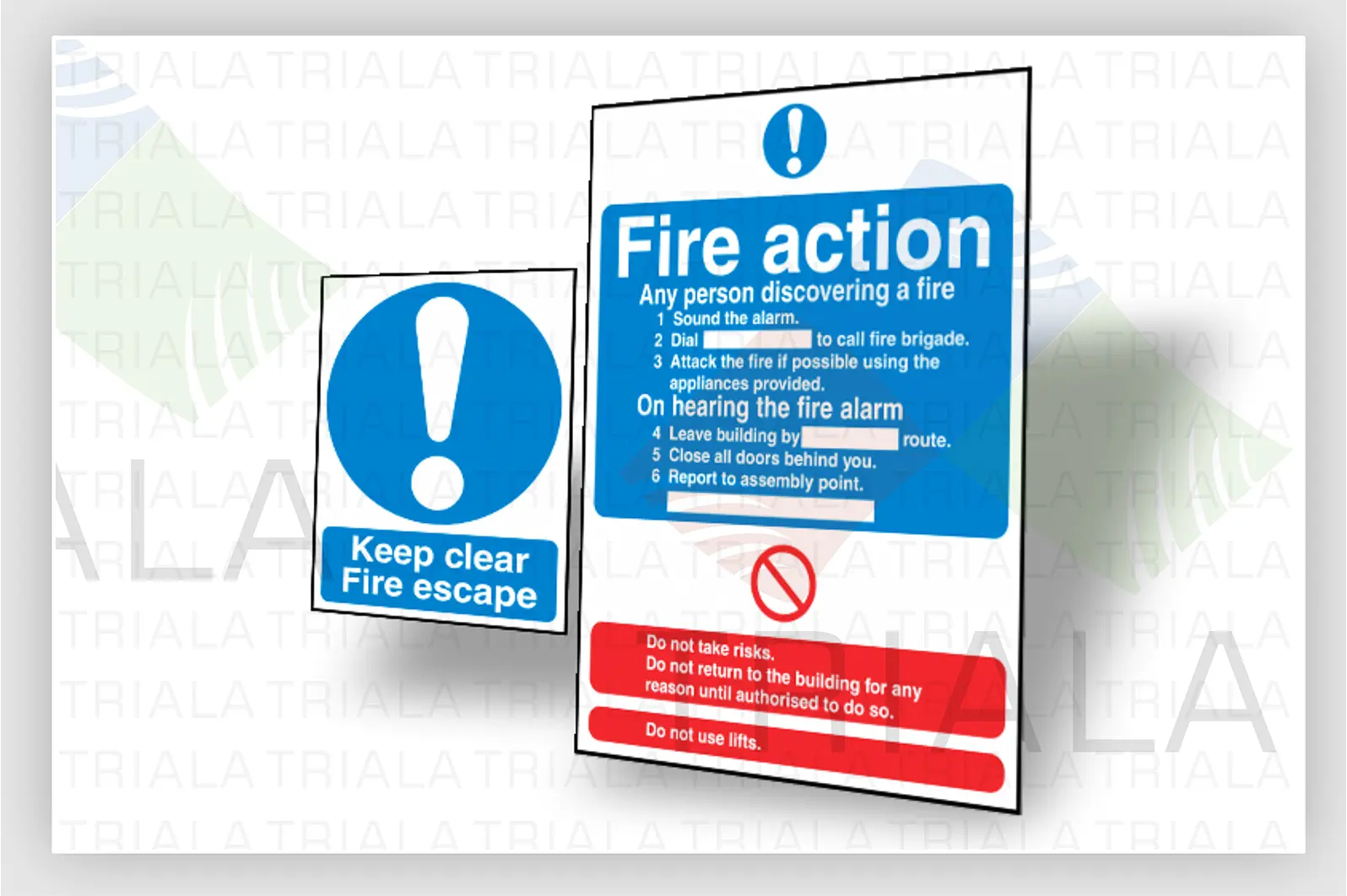 Fire Instruction Signs