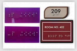 ADA braille signs in UAE