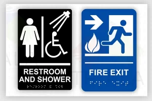 ADA braille signs in UAE