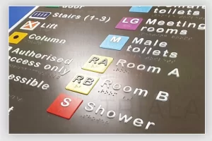 ADA braille signs in UAE