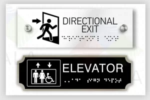 ADA braille signs in UAE