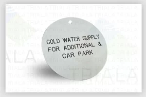 Aluminium Engraved Valve Tags