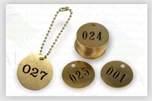 Brass Engraved Valve Tags