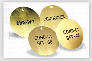 Brass Engraved Valve Tags