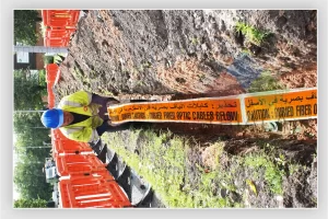 Underground detectable warning tape