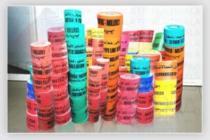 Polyethylene underground warning tape