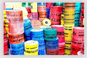 Polyethylene underground warning tape
