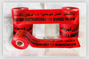 Non-detectable underground warning tape