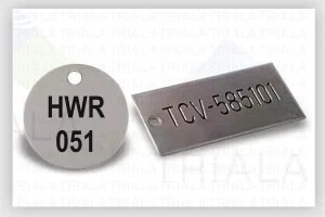 aluminium engraved valve tags