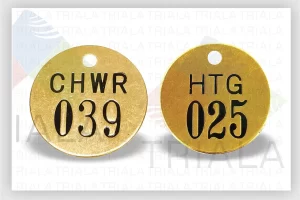brass engraved valve tags