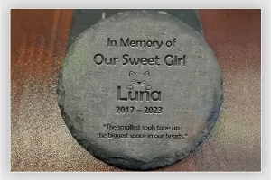 engraving on pet memorial stones