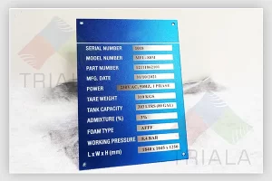 stainless steel data plates