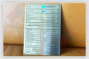 stainless steel data plates