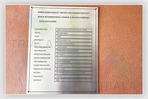 stainless steel data plates