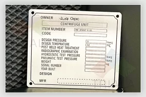 stainless steel data plates