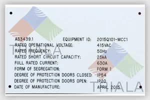 plastic rating plate