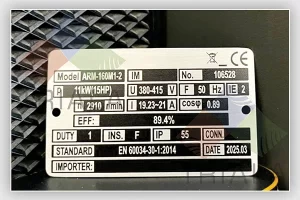 stainless steel rating plate