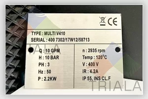 stainless steel rating plate