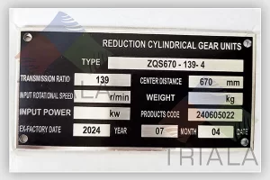 stainless steel rating plate