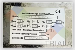 stainless steel rating plate