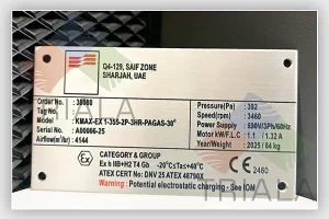 stainless steel rating plate