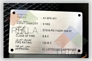 stainless steel rating plate