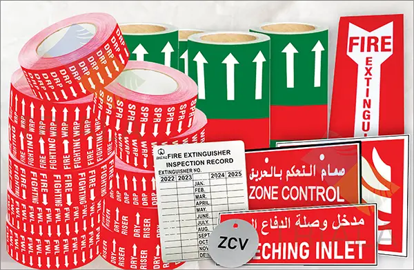 fire fighting labels